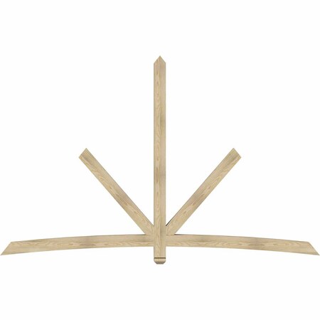 Ekena Millwork Alberta Rough Sawn Timber Gable Bracket, Douglas Fir, 108"W x 68"H x 4"D x 4"F, 15/12 Pitch GBW108X68X0404ALB00RDF